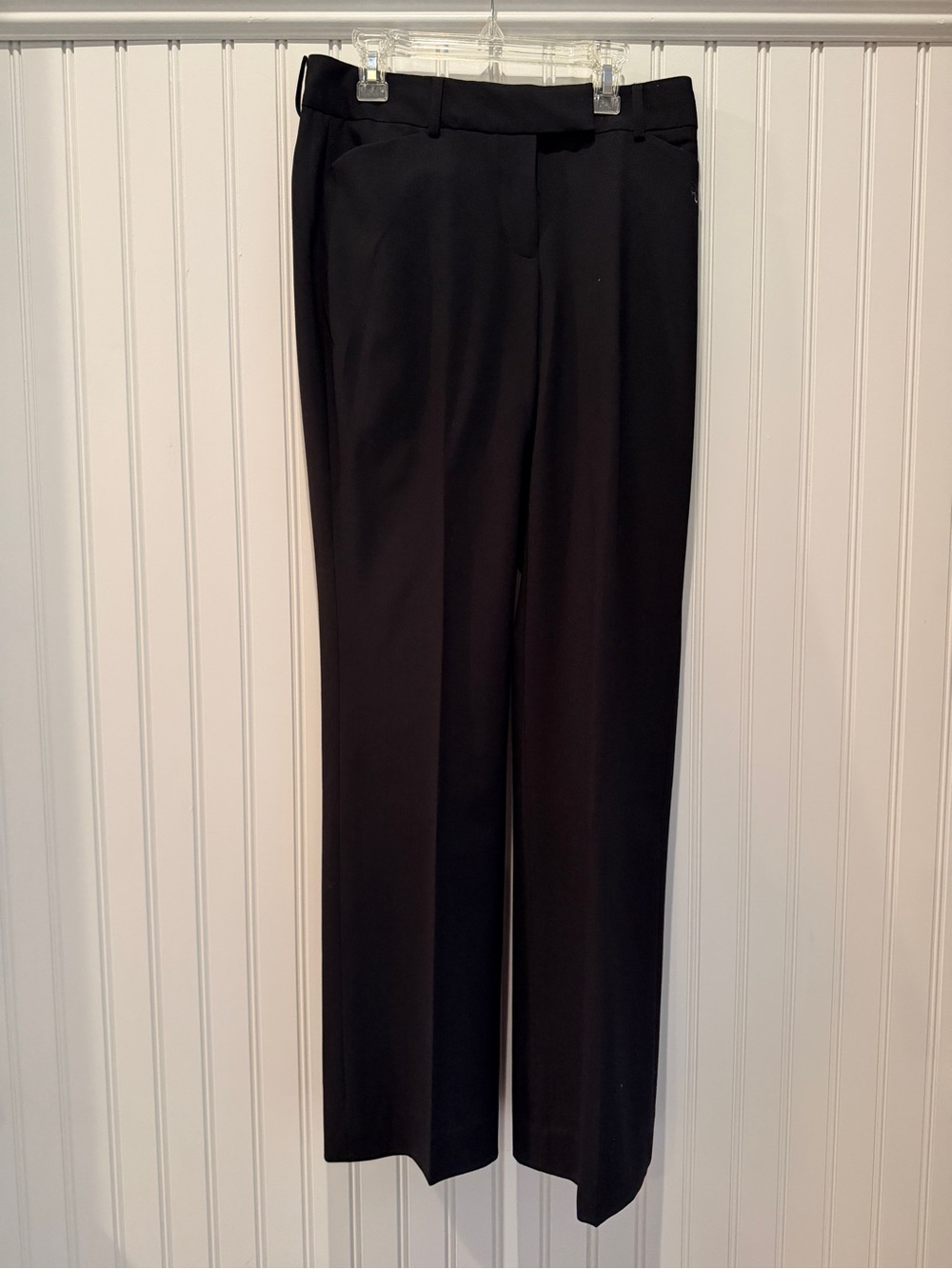 Anne Klein Black Straight-Leg Dress Trousers
